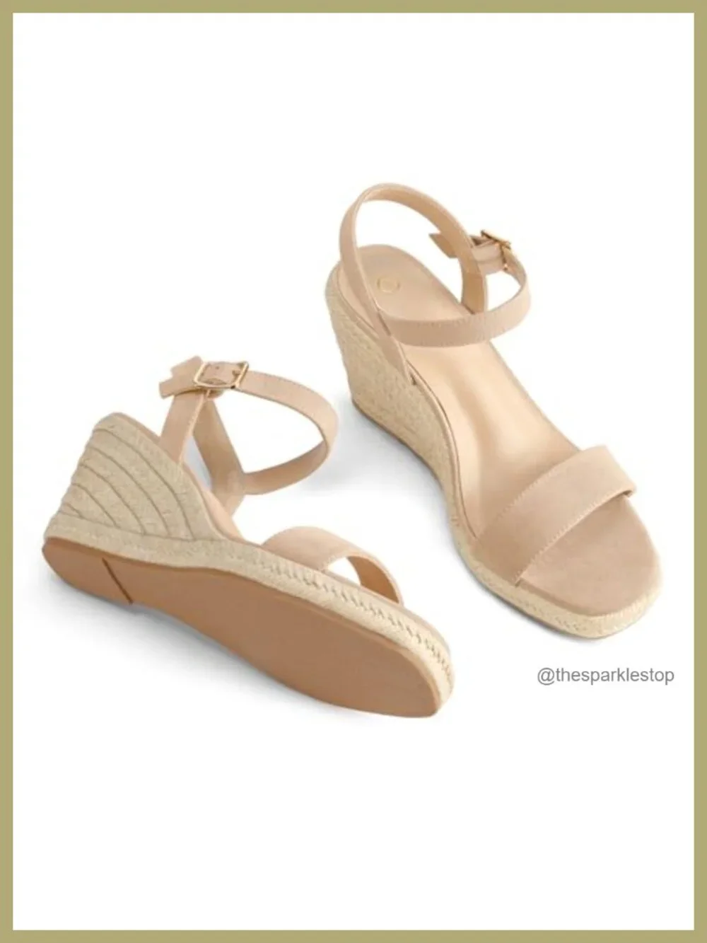 Mysoft Women's Espadrille Wedge Sandals Open Toe Platform with Ankle Strap